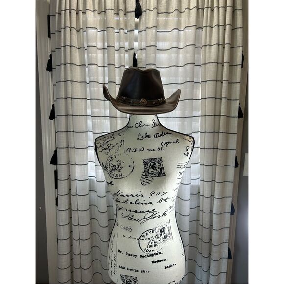 Bullhide Leather Cowboy Hat Size Medium - Picture 8 of 8